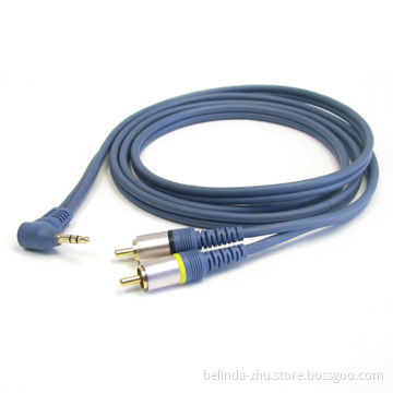 Gray Mini Stereo 3.5 Male to RCA Cable